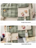 Girls 5-piece school backpack set with messenger bag, Pencil - Image 7