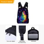 Animal Backpack Kids Colorful Cat Print Oxford Fabric Backpack - Image 4