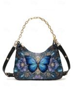 Women's Faux Leather Shoulder Bag with Adjustable Strap, - Image 14