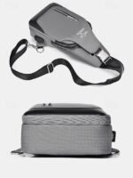 Men's Waterproof Oxford Cloth Sling Bag with USB Charging - Image 9