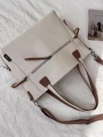 Women's Large - Capacity Canvas Tote Bag, Casual Style, - Image 7