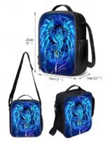 Boys' dragon themed three-piece backpack set, Including - Image 11