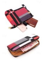 Women's Christmas Plaid Handbag Set, Multi-color Faux - Image 9