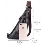 Men's Cowhide Leather Sling Bag - Vintage Crossbody - Image 2