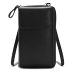 Women's Vintage Faux Leather Crossbody Wallet with Zipper, - Image 15