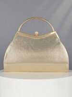 Women's Glitter Evening Clutch Bag – Sparkly Gold Handbag - Image 7