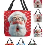 Women's Christmas Tote Bag – Santa Claus Design with