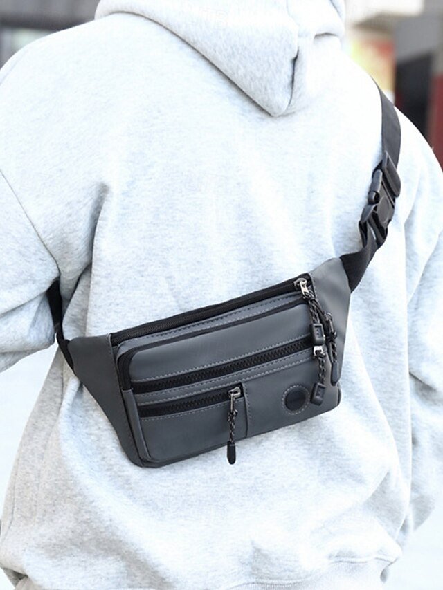 nqiywe1752827822257 30pcs Men's Water-Repellent Nylon Waist Bag – Multi-Pocket - Image 1