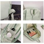 Women's Pastel Green School Backpack – Lightweight Large - Image 3