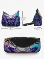 Women's Faux Leather Shoulder Bag with Adjustable Strap, - Image 10