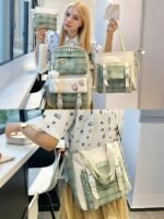 Girls 5-piece school backpack set with messenger bag, Pencil - Image 3