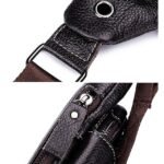 Men's Cowhide Leather Sling Bag - Vintage Crossbody - Image 10