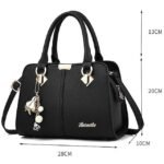 Women's Elegant Blue Handbag with Removable Strap and - Image 3