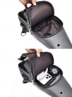 Men's Waterproof Oxford Cloth Sling Bag with USB Charging - Image 10