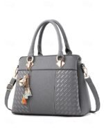30Pcs Women's Faux Leather Handbag with Tassel Charm and Textured - Image 13