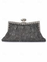 Women's Green Sage Rhinestone Clutch Purse – Vintage - Image 11