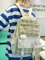 Girls 5-piece school backpack set with messenger bag, Pencil - Image 2