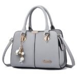Women's Elegant Blue Handbag with Removable Strap and - Image 13