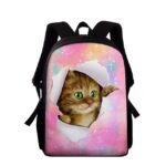 Animal Backpack Kids Colorful Cat Print Oxford Fabric Backpack - Image 7