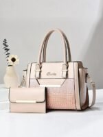 Women's Patent Faux Leather Handbag Set – Glossy - Image 11