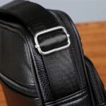 Men's Black Leather Crossbody Messenger Bag – - Image 6