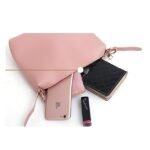 Women's 3-Piece Handbag Set - Pink Faux Leather Tote, - Image 7